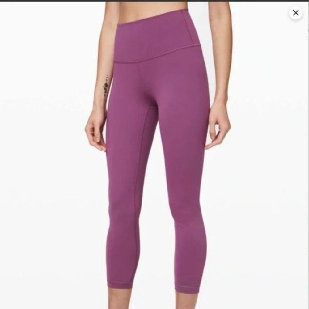 lululemon wunder under Train HR Vintage Plum Leggings Tights 25" Women's Size 14 - Picture 7 of 10